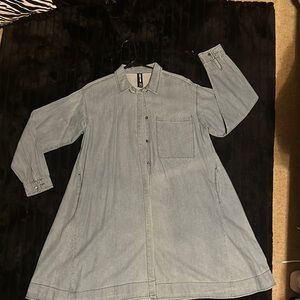 Agnes & Dora Light Blue Denim Midi Dress